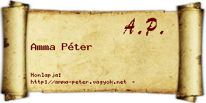 Amma Péter névjegykártya